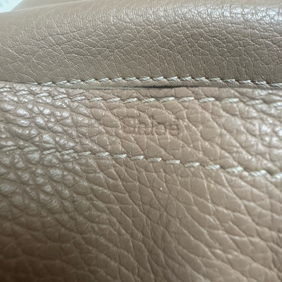 Chloe Marcie Small  Crossbody Saddle Bag with Adjustable Strap medium tan color. - Picture 8 of 12